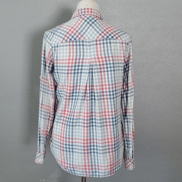 Anthro Bella Dahl plaid western pullover collar - Picture 4 of 7